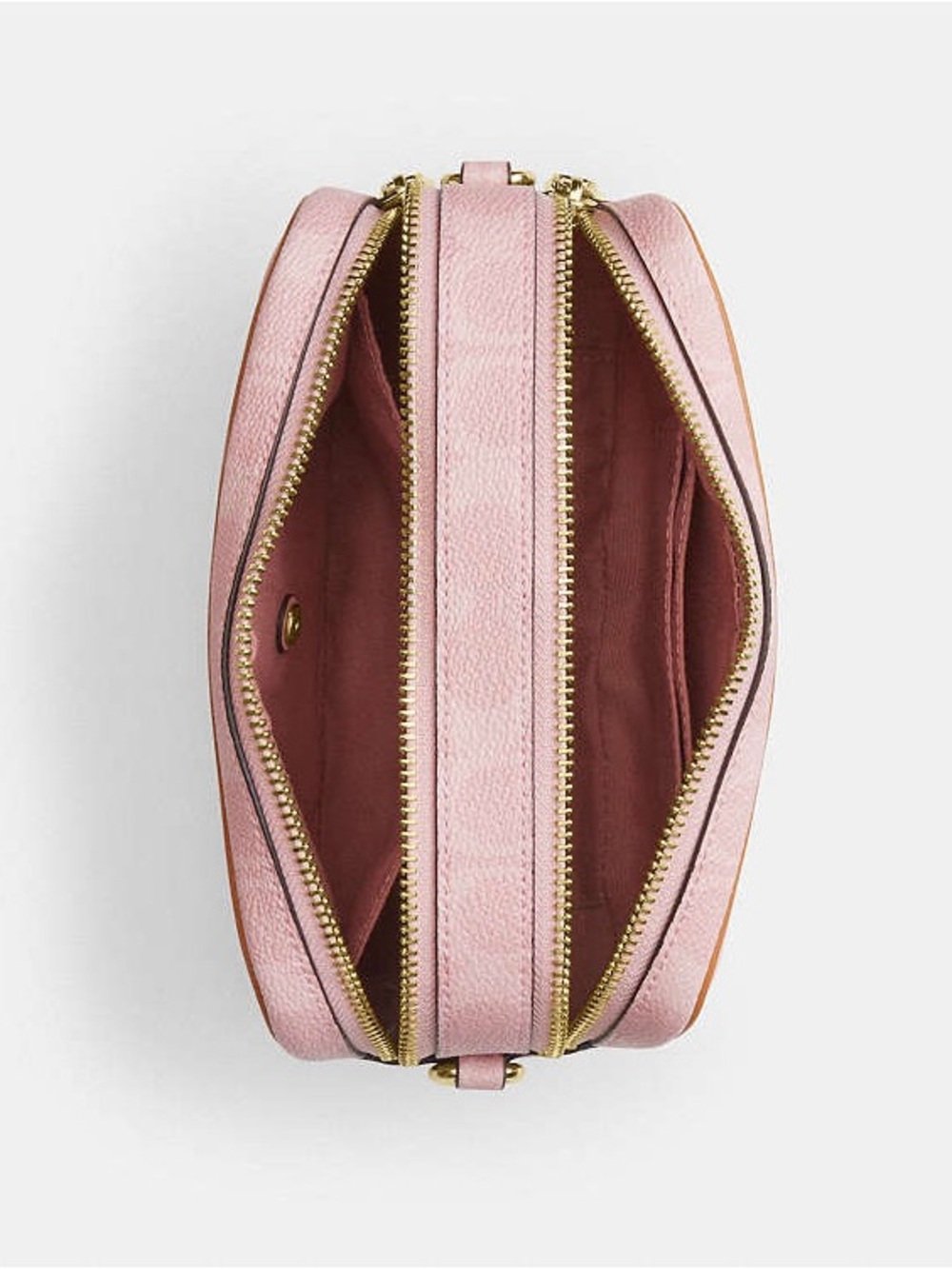 NWT Coach Powder Pink Mini Carey Crossbody Bag in Signature Canvas - Picture 11 of 13